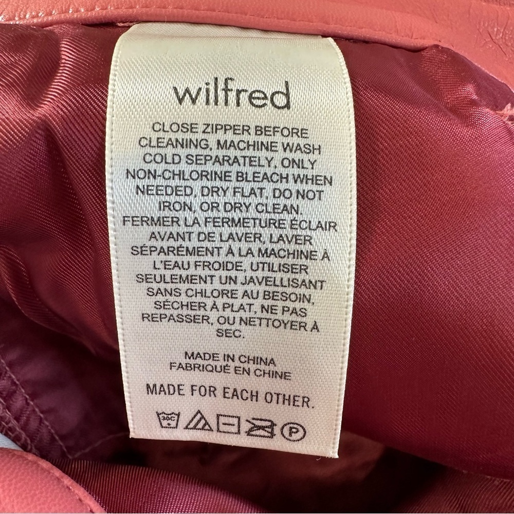 Wilfred The Melina™ Cropped Pant Size 2 Warm Sienna Red Vegan Leather - Picture 6 of 10